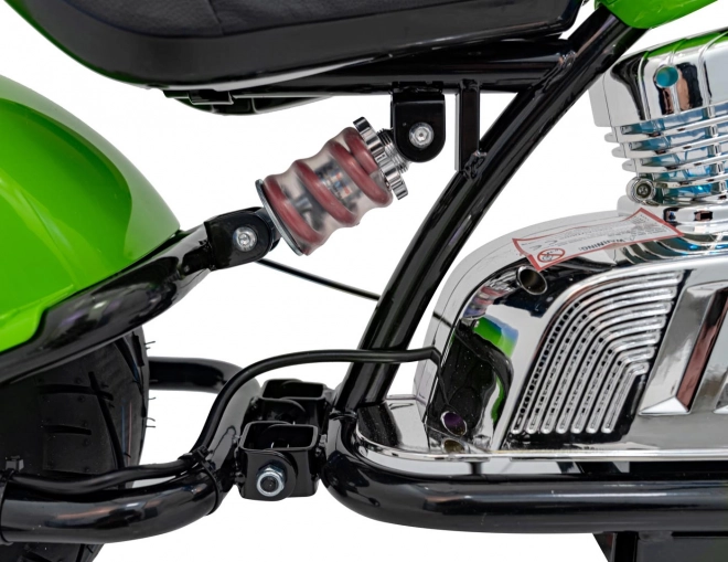 Chopper Warrior Grünes Motorrad