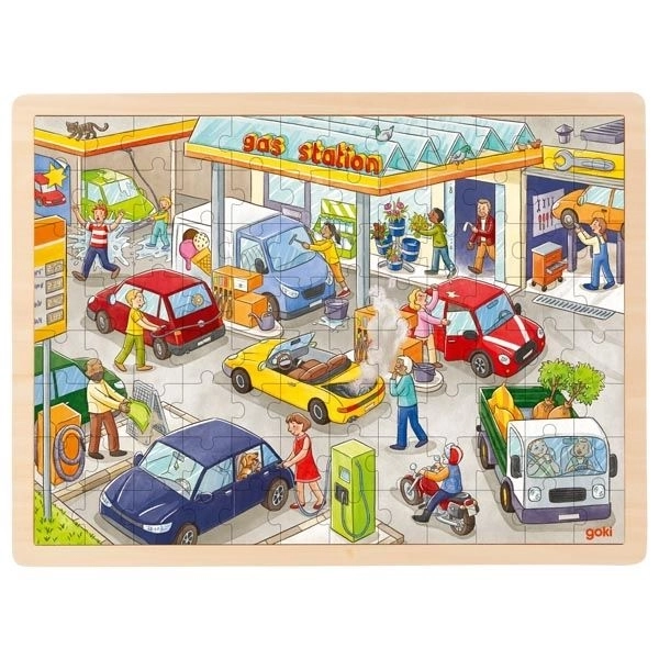 Puzzle Tankstelle für Kinder