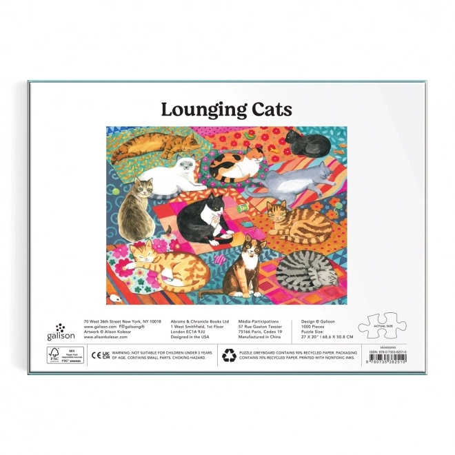 Puzzle Faulenzende Katzen 1000 Teile