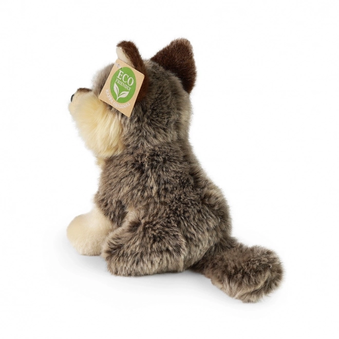 Sitzender Plüschwolf 18 cm umweltfreundlich