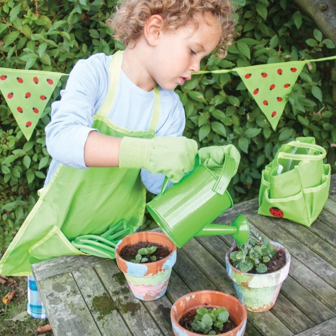 Bigjigs Toys Gartenset mit grüner Leinwandtasche