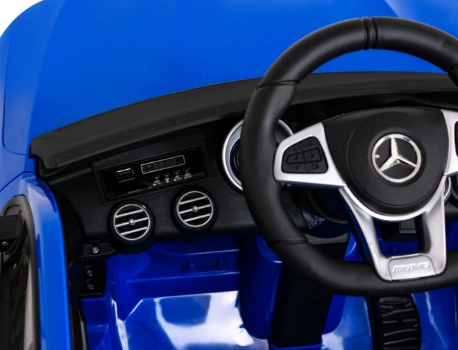 Mercedes Benz GLC63S für Kinder Blau + Fernsteuerung + 4x4 Antrieb + MP3 LED + EVA + langsamer Start