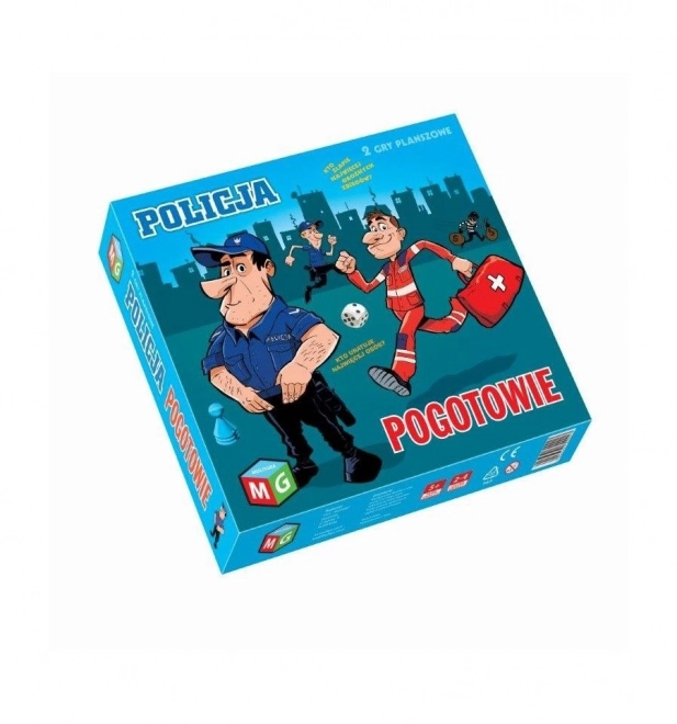 Familienbrettspiel Polizei und Krankenwagen