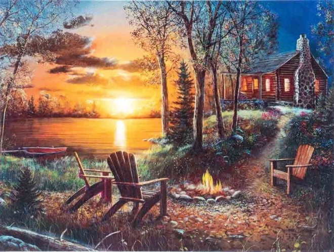 Diamantmalerei Haus am See 30x40 cm