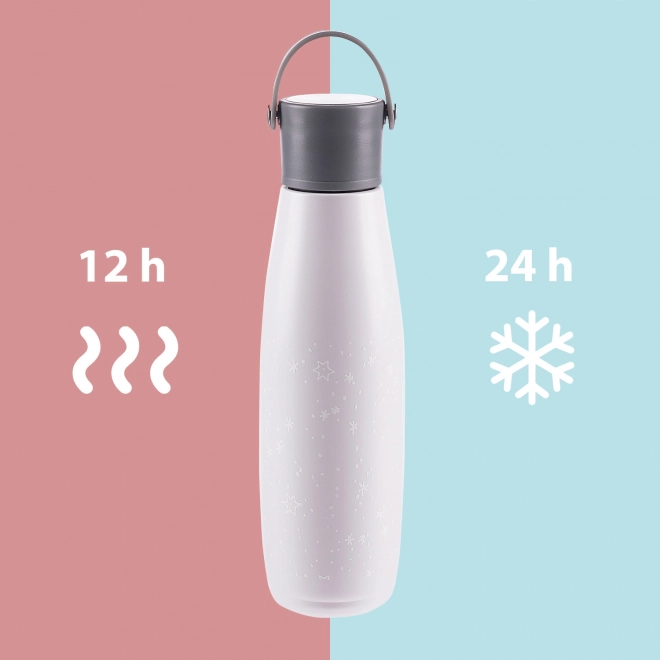 Thermos für Getränke mit Halter 480 ml, Sterne