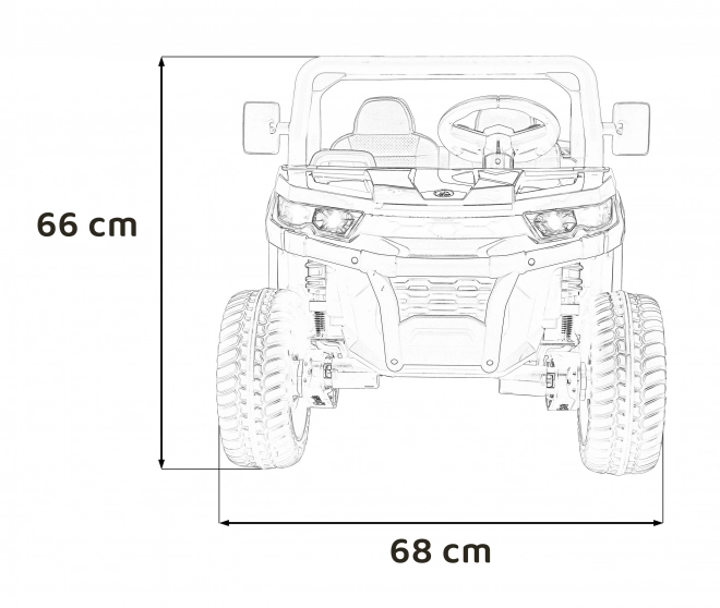 Kinderauto Pick-Up Speed 900 Blau + Allradantrieb + bewegliche Schaufel + Gepäckträger + Fernbedienung + Schaufel + LED Audio