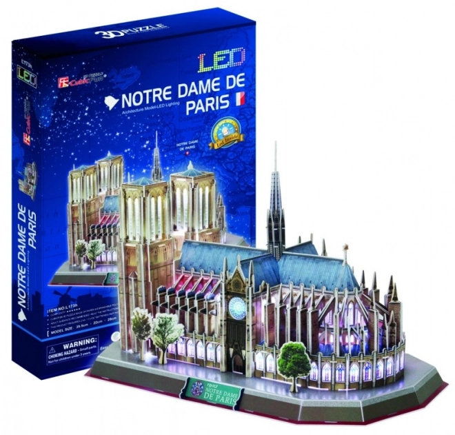 3D-Puzzle Notre Dame mit Licht