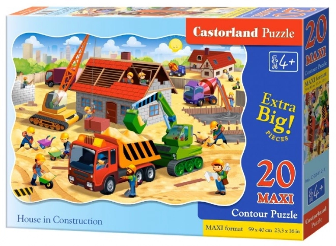 Castorland Bodenpuzzle Hausbau Maxi 20 Teile