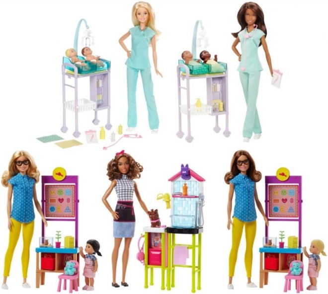 Barbie Spielset Berufe mit Puppe