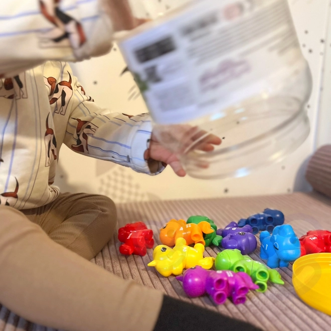Lernspiel Einhorn Zahlen und Farben Montessori Set