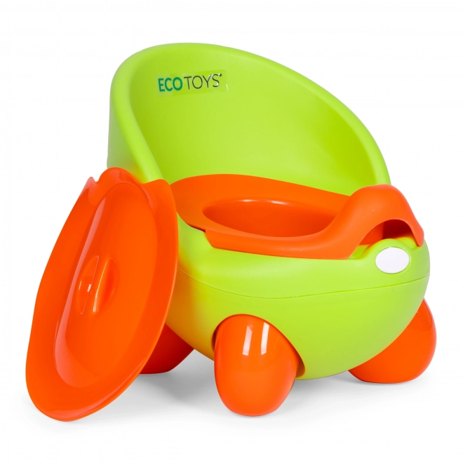 Töpfchen für Kinder mit rutschfesten Beinen und herausnehmbarer Schale in Grün von ECOTOYS