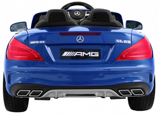 Mercedes AMG SL65 für Kinder Blaue Farbe + Fernbedienung + Gepäckträger + Sitzverstellung + MP3 LED + Langsamer Start