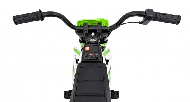 Grünes Kinder-Motorrad mit Batterie, Audiopanel und EVA-Rädern