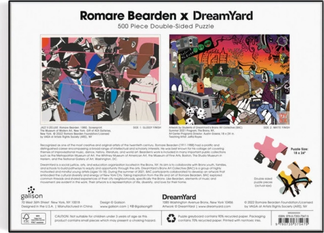 Beidseitiges Puzzle Romare Bearden x DreamYard 500 Teile