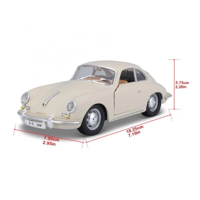 Porsche 356B Coupé 1961 Elfenbein Modellauto