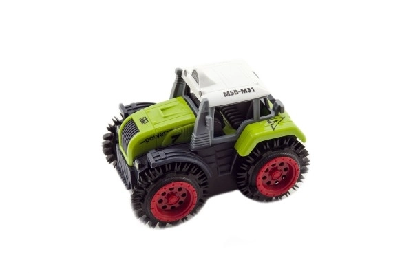 Traktor Kippmodell Plastik 10cm bunte Mischung mit Batterie