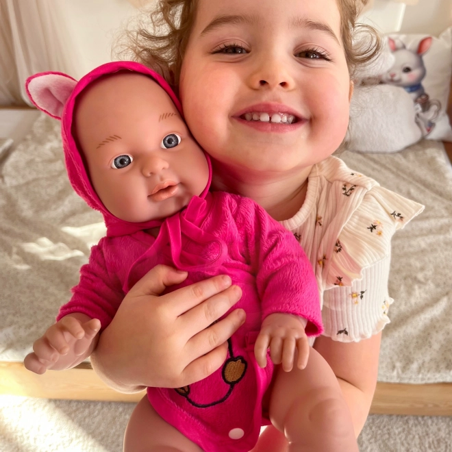 Woopie Babypuppe in Bärenkleidung 46 cm