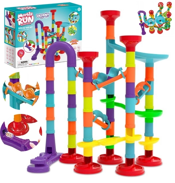 Woopie spiralen-kugelbahn set 76 teile