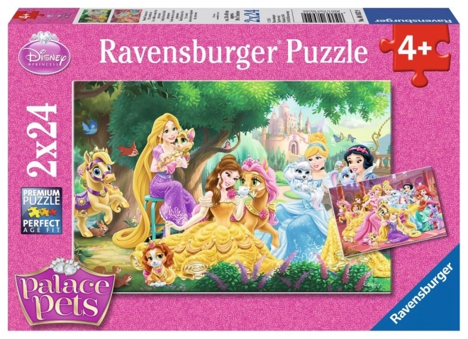 Ravensburger Puzzle Disney Prinzessinnen und ihre Haustiere 2x24 Teile