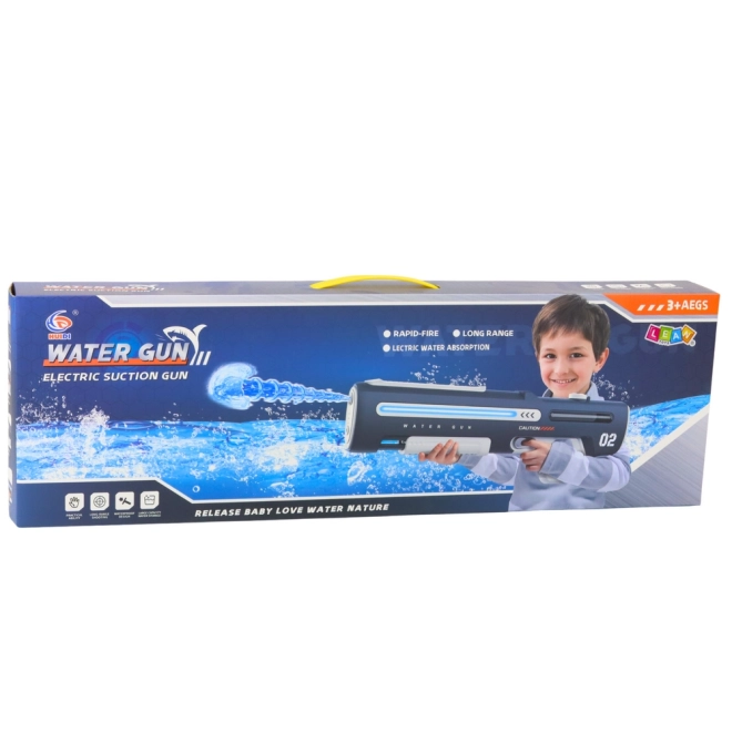 Elektrische automatische Wasserpistole grau-weiß 62 cm