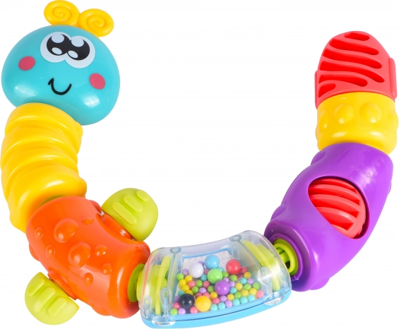 Faltbares Rasselspielzeug Raupe für Babys