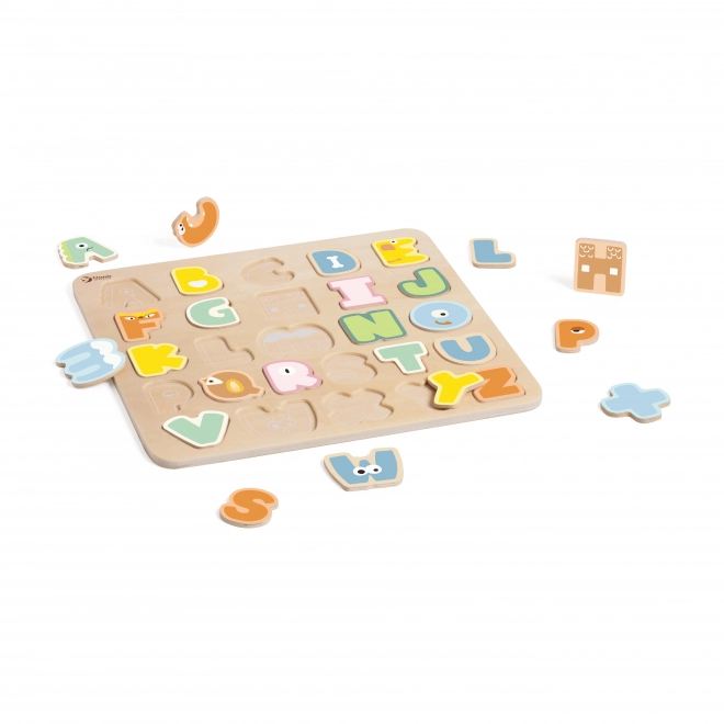 Holzpuzzle Montessori Alphabet Lernen Classic World