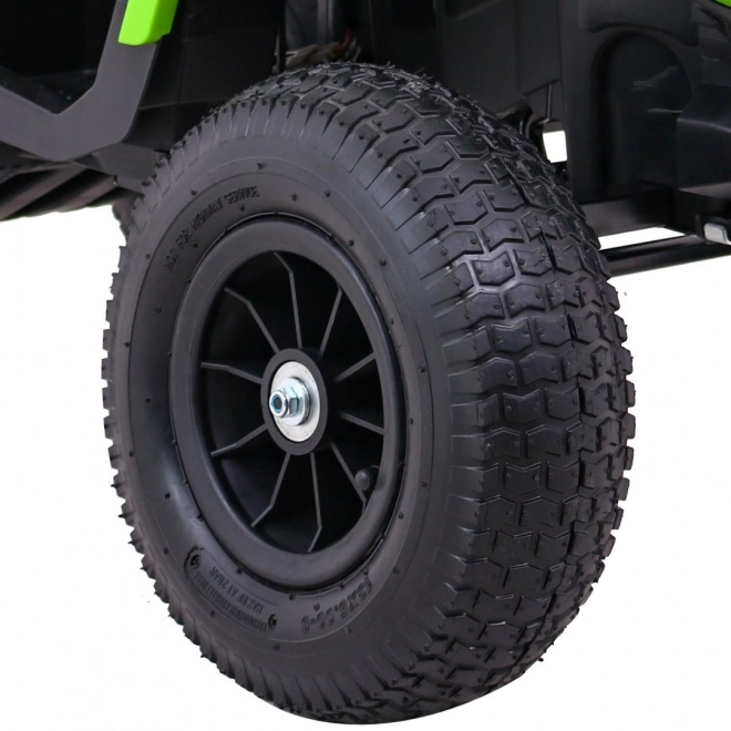 Kinder-Quad ATV Air Batterie Quad Schwarz-Grün + aufblasbare Räder + Radio MP3 + langsamer Start