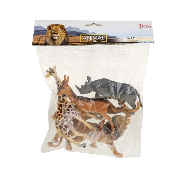 Safari Tiere Plastikset 11-15 cm, 5 Stück im Beutel