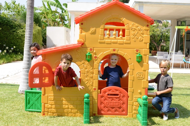 Gartenhäuschen Super Villa mit Tisch und Stühlen