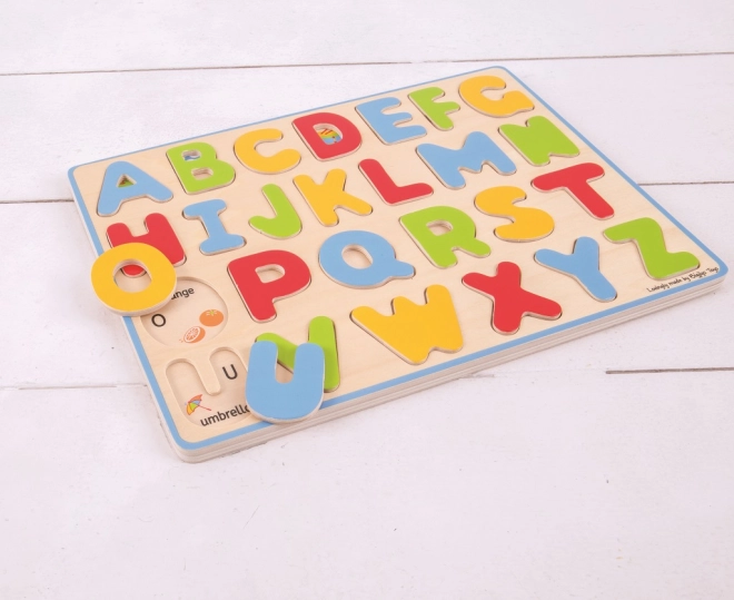 Holzpuzzle Alphabet mit Bildern