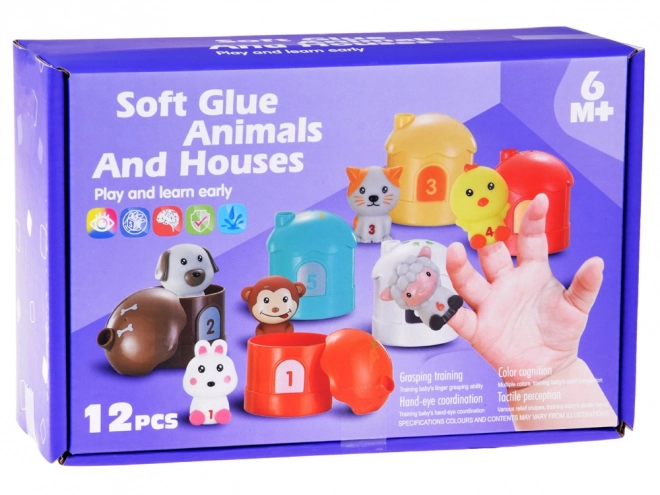 Gummitiere Puppenhaus-Spielset