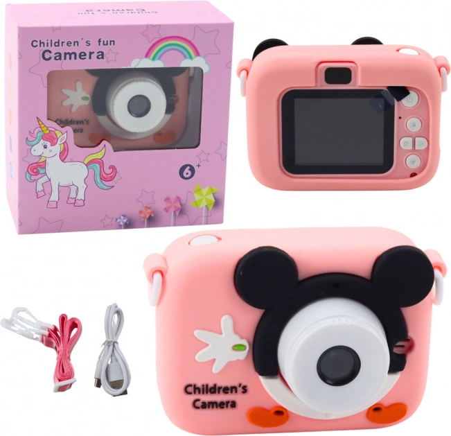 Kinder Digitalkamera Maus Rosa