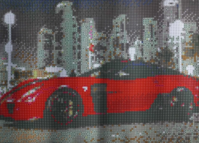 Diamanten Mosaik - Rotes Auto