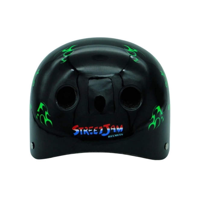 Schwarz-Grüner Fahrrad- und Skatehelm