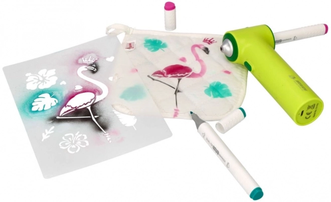 Kreatives AirBrush Set zum Gestalten von Stoffen