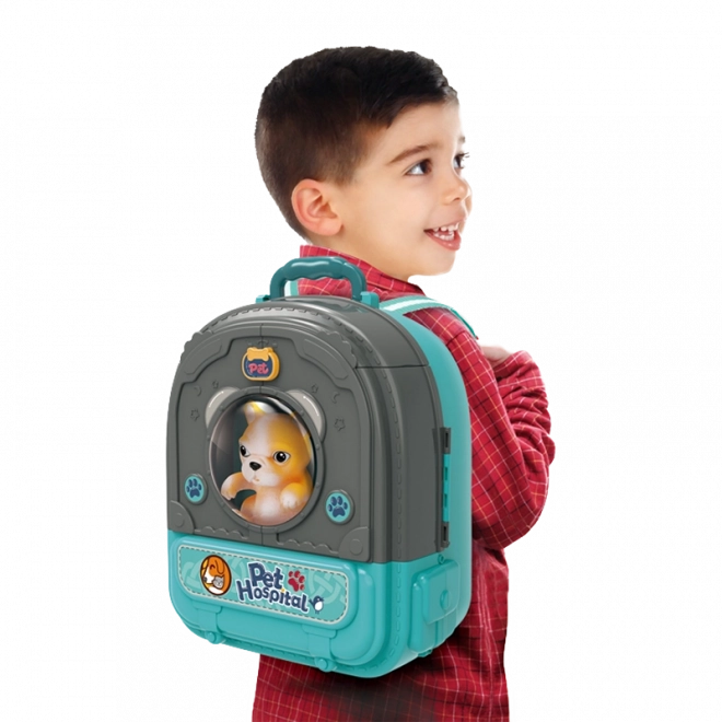 Woopie Tierarzt Rucksack mit Haus und Hund 3in1