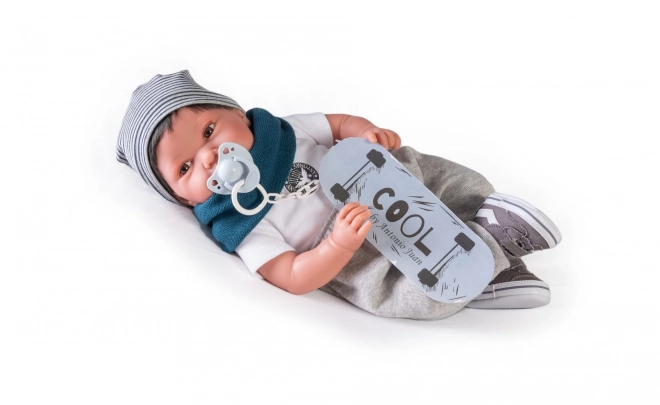 Realistische Babypuppe Antonio Juan mit Weichem Stoffkörper - 42 cm