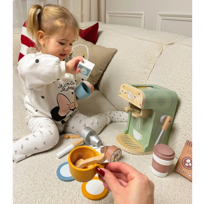 Woopie Green Holzspielküche Barista-Set für Kinder