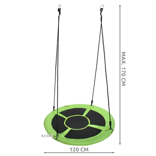 Schaukel Storchennest 120cm grünschwarz 23515