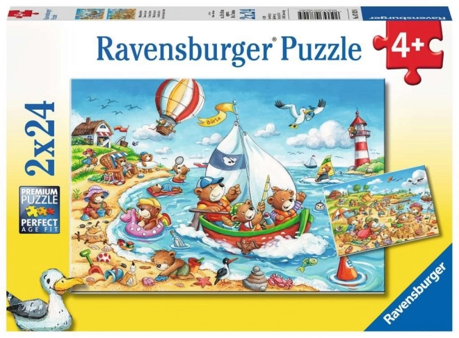 Ravensburger Puzzle Urlaub am Meer 2x24 Teile