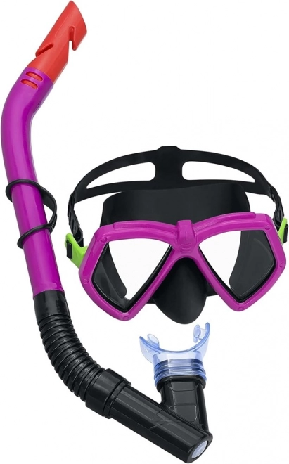Rosa Tauchset mit Maske und Schnorchel
