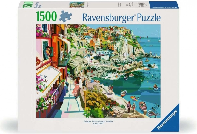 RAVENSBURGER Puzzle Romantik in den Cinque Terre – 1500 Teile