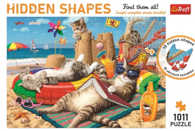 Verborgene Formen Katzenurlaub Puzzle von Trefl
