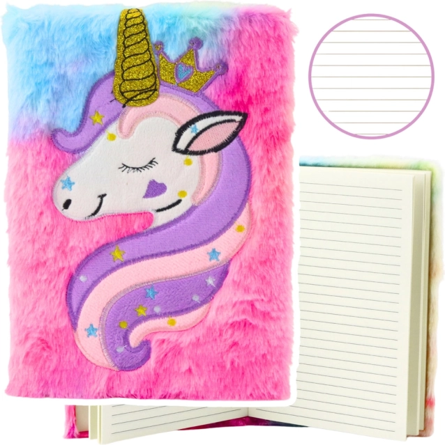 Plus-Notizbuch Einhorn mit goldenem Horn A5 80 Blätter