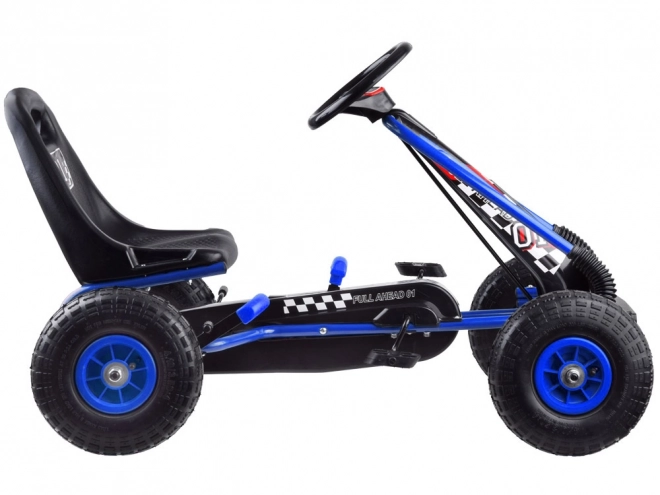 Gokart Formel 01 mit Pumpgummireifen – blau