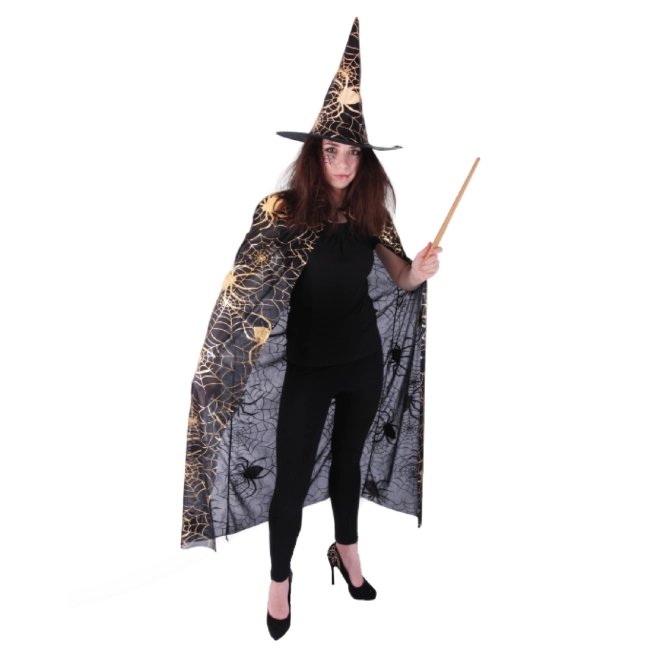 Eleganter goldener Spinnennetzdruck