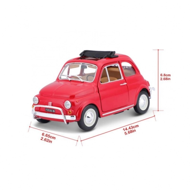 Bburago Fiat 500L Modellauto Rot