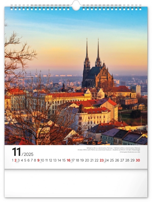 Notique Wandkalender Brno 2025