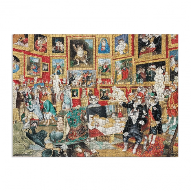 Galison Puzzle Tribuna Uffizi mit Katzen 1500 Teile