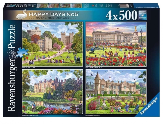 Ravensburger Puzzle Königliche Residenzen Großbritannien 4x500 Teile